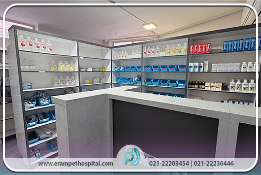 انواع داروهای حیوانات در داروخانه بیمارستان دامپزشکی ارم